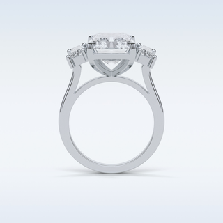 6.2 CT 3 Stone Engagement Ring Featuring Radiant Moissanite 7