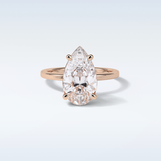 5.6 CT Hidden Multi Cut Engagement Ring Featuring Pear Moissanite