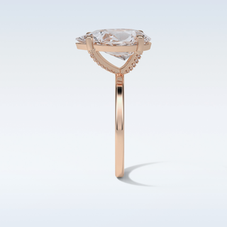 5.6 CT Hidden Multi Cut Engagement Ring Featuring Pear Moissanite