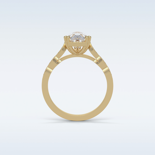 1.93 Pave Engagement Ring Featuring Pear Moissanite