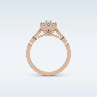 1.93 Pave Engagement Ring Featuring Pear Moissanite