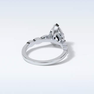 1.93 Pave Engagement Ring Featuring Pear Moissanite