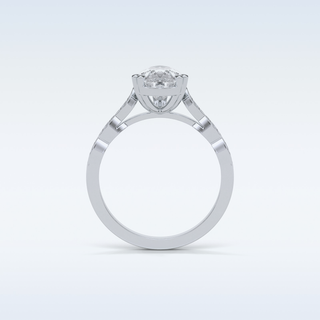1.93 Pave Engagement Ring Featuring Pear Moissanite