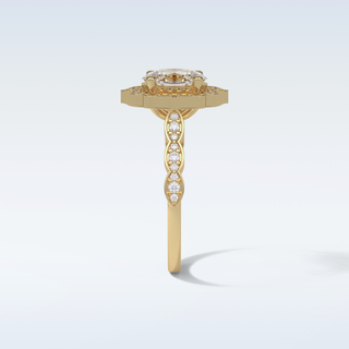 1.31 CT Halo & Pave Engagement Ring Featuring Oval Moissanite