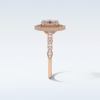 1.31 CT Halo & Pave Engagement Ring Featuring Oval Moissanite