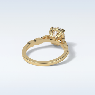 1.91 Pave Engagement Ring Featuring Oval Moissanite