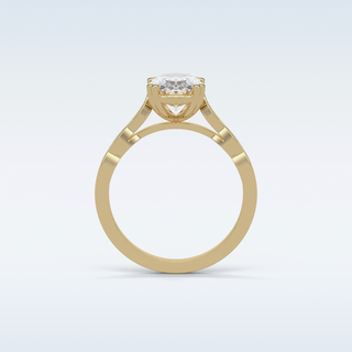 1.91 Pave Engagement Ring Featuring Oval Moissanite