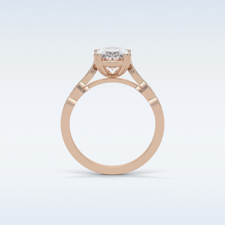 1.91 Pave Engagement Ring Featuring Oval Moissanite