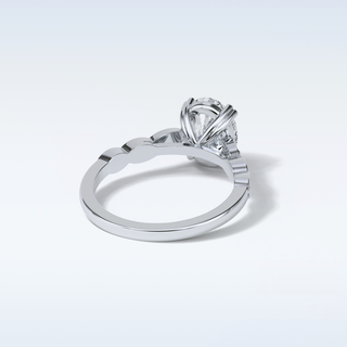 1.91 Pave Engagement Ring Featuring Oval Moissanite