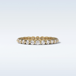 1.2 TCW Full Eternity Wedding Band Featuring Round Moissanite