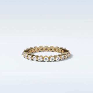 1.2 TCW Full Eternity Wedding Band Featuring Round Moissanite
