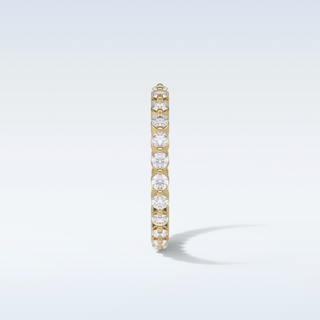 1.2 TCW Full Eternity Wedding Band Featuring Round Moissanite