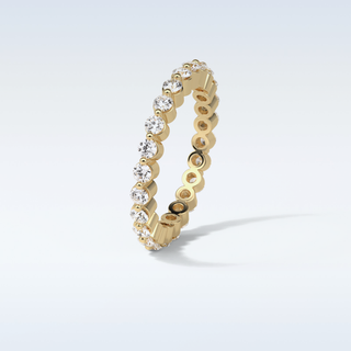 1.2 TCW Full Eternity Wedding Band Featuring Round Moissanite