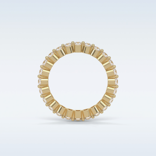 1.2 TCW Full Eternity Wedding Band Featuring Round Moissanite
