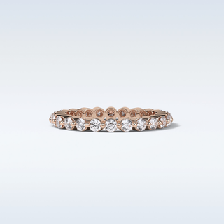 1.2 TCW Full Eternity Wedding Band Featuring Round Moissanite