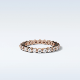 1.2 TCW Full Eternity Wedding Band Featuring Round Moissanite
