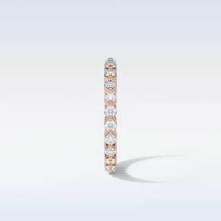 1.2 TCW Full Eternity Wedding Band Featuring Round Moissanite