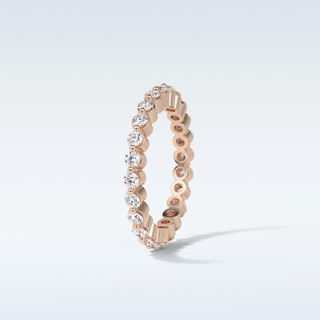 1.2 TCW Full Eternity Wedding Band Featuring Round Moissanite
