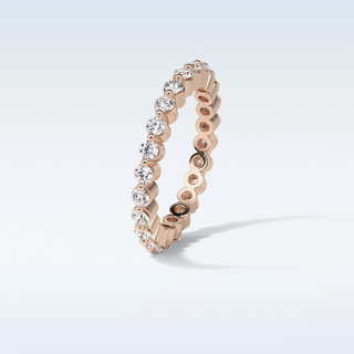 1.2 TCW Full Eternity Wedding Band Featuring Round Moissanite