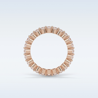 1.2 TCW Full Eternity Wedding Band Featuring Round Moissanite