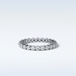 1.2 TCW Full Eternity Wedding Band Featuring Round Moissanite