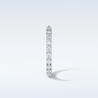 1.2 TCW Full Eternity Wedding Band Featuring Round Moissanite