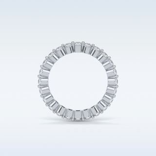 1.2 TCW Full Eternity Wedding Band Featuring Round Moissanite