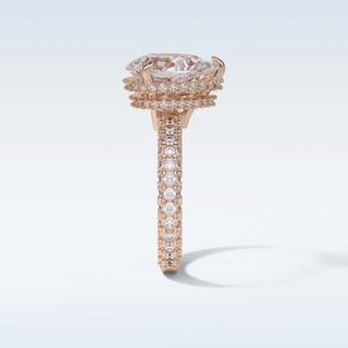 3.09 CT Pave Engagement Ring Featuring Pear Moissanite