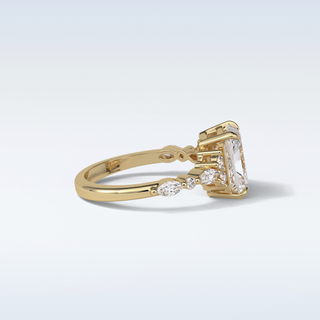 2.30 Cluster Engagement Ring Featuring Asscher Moissanite 10