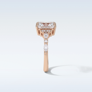 2.30 Cluster Engagement Ring Featuring Asscher Moissanite 18