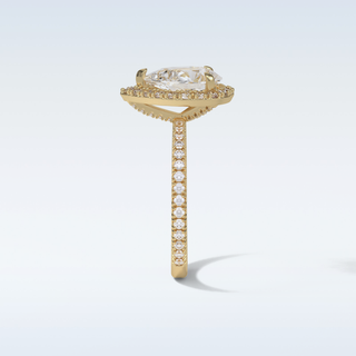 1.93 CT Halo Engagement Ring Featuring Pear Moissanite