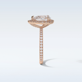 1.93 CT Halo Engagement Ring Featuring Pear Moissanite
