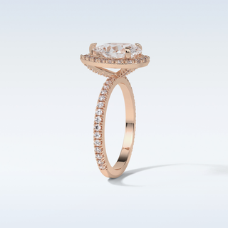 1.93 CT Halo Engagement Ring Featuring Pear Moissanite