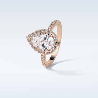 1.93 CT Halo Engagement Ring Featuring Pear Moissanite