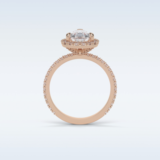 1.93 CT Halo Engagement Ring Featuring Pear Moissanite