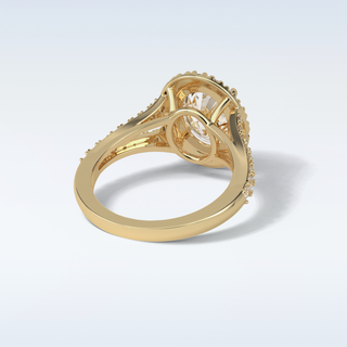2.72 CT Oval Engagement Ring Featuring Oval Moissanite