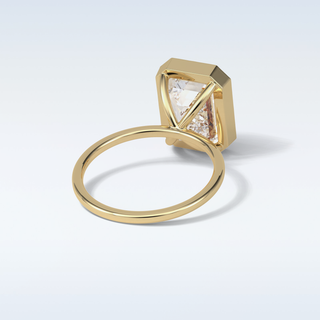 4.6 CT Bezel Engagement Ring Featuring Emerald Moissanite