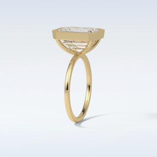 4.6 CT Bezel Engagement Ring Featuring Emerald Moissanite