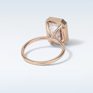 4.6 CT Bezel Engagement Ring Featuring Emerald Moissanite