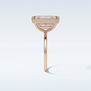 4.6 CT Bezel Engagement Ring Featuring Emerald Moissanite