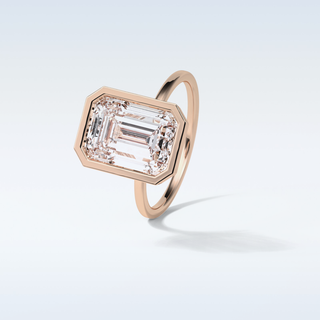 4.6 CT Bezel Engagement Ring Featuring Emerald Moissanite