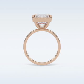 4.6 CT Bezel Engagement Ring Featuring Emerald Moissanite