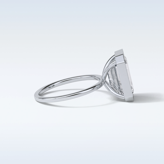 4.6 CT Bezel Engagement Ring Featuring Emerald Moissanite