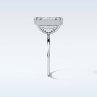 4.6 CT Bezel Engagement Ring Featuring Emerald Moissanite