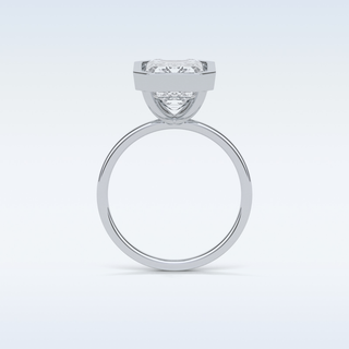 4.6 CT Bezel Engagement Ring Featuring Emerald Moissanite