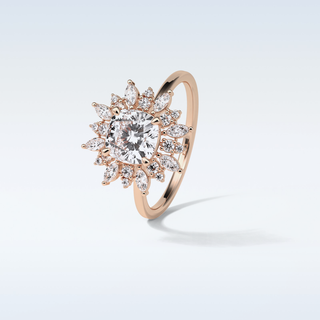 1.21 CT Cluster Engagement Ring Featuring Cushion Moissanite