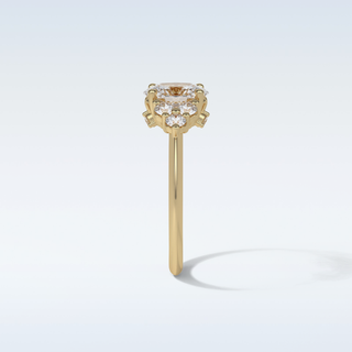 1.33 CT Cluster Engagement Ring Featuring Oval Moissanite