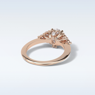 1.33 CT Cluster Engagement Ring Featuring Oval Moissanite