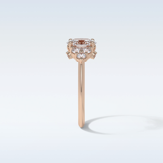 1.33 CT Cluster Engagement Ring Featuring Oval Moissanite