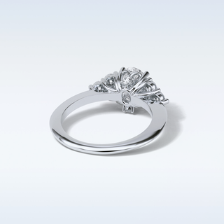1.33 CT Cluster Engagement Ring Featuring Oval Moissanite